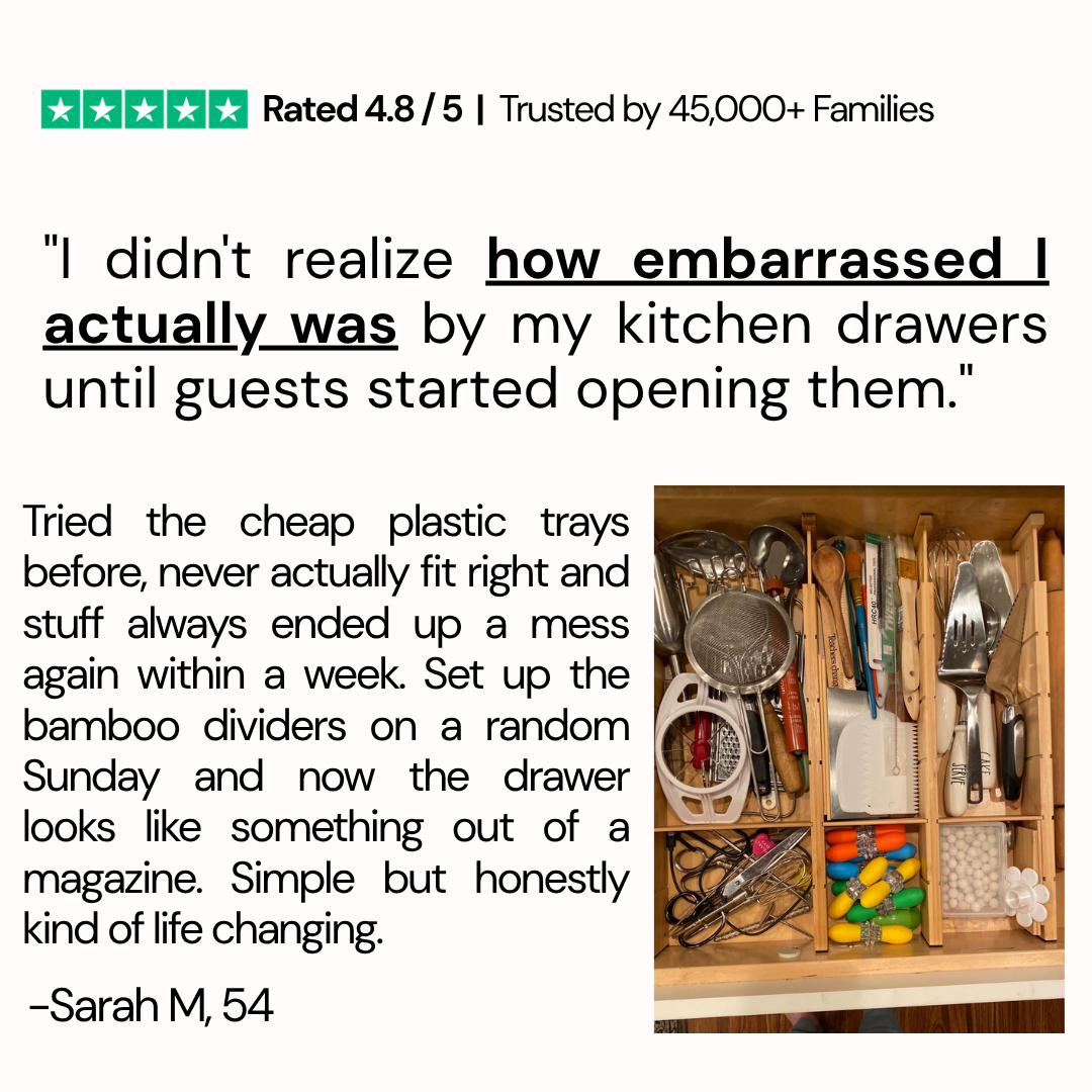 Adjustable Bamboo Drawer Dividers